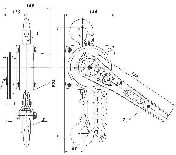 таль рычажная ручная цепная